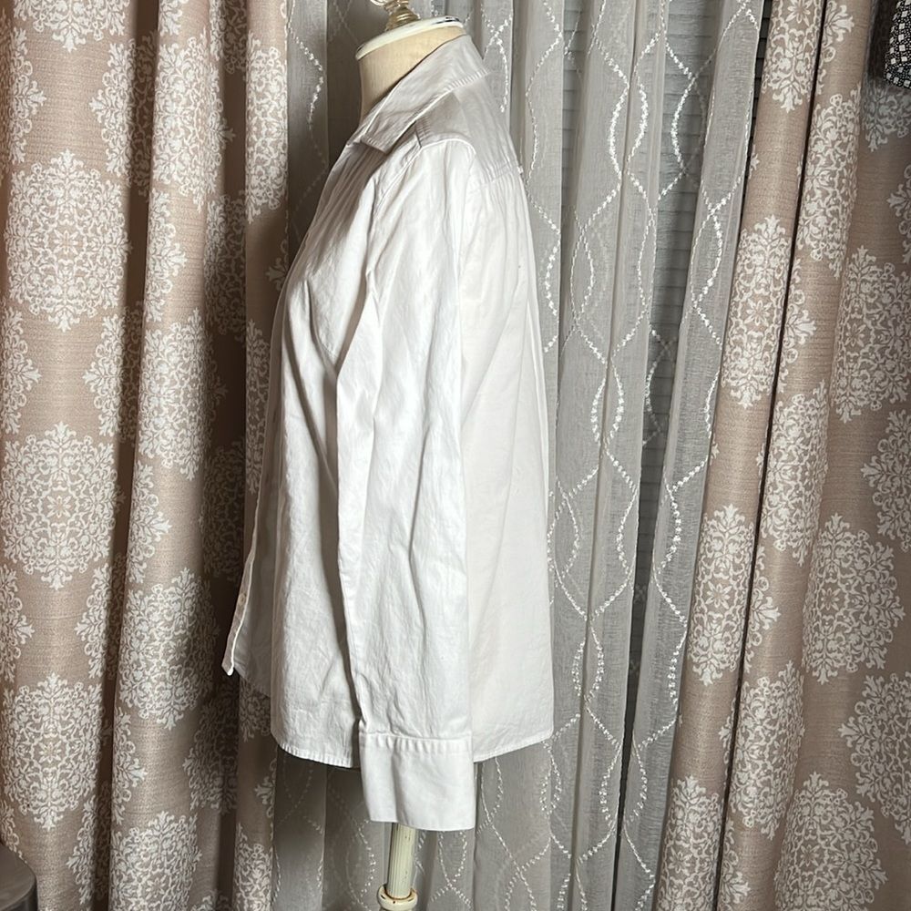 Talbots Button Down Stretch Top Size 10p - image 2